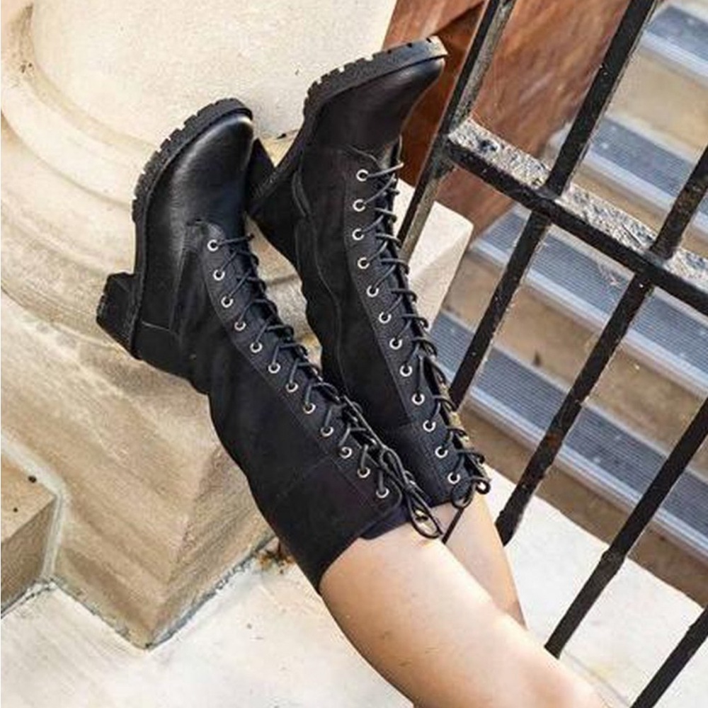 GC Hanker Combat & Lace-up Boots 8